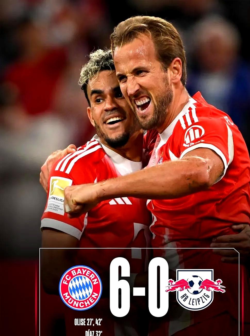 包含拜仁慕尼黑豪取大胜，稳居积分榜首位的词条